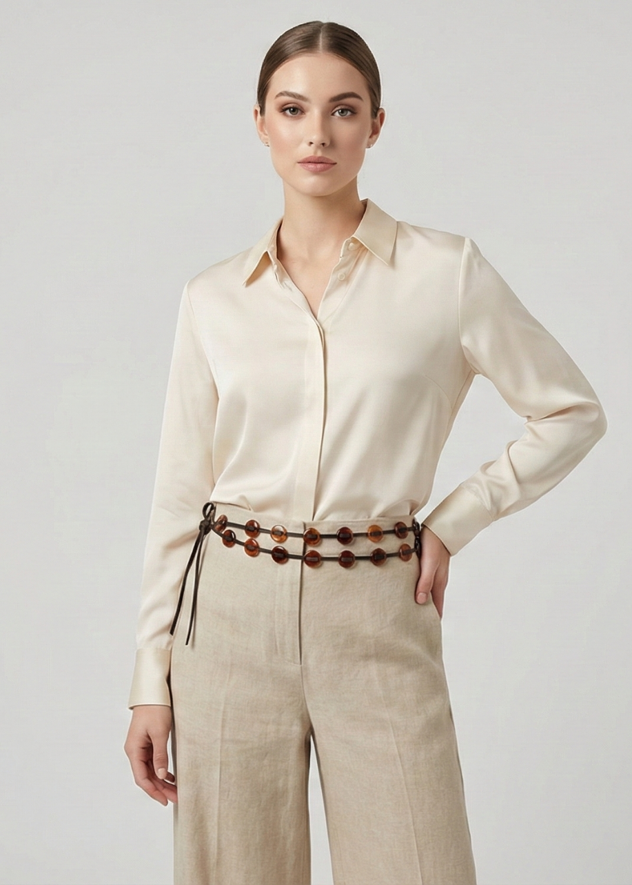 Cincho Doble con Cuentas Estilo Carey