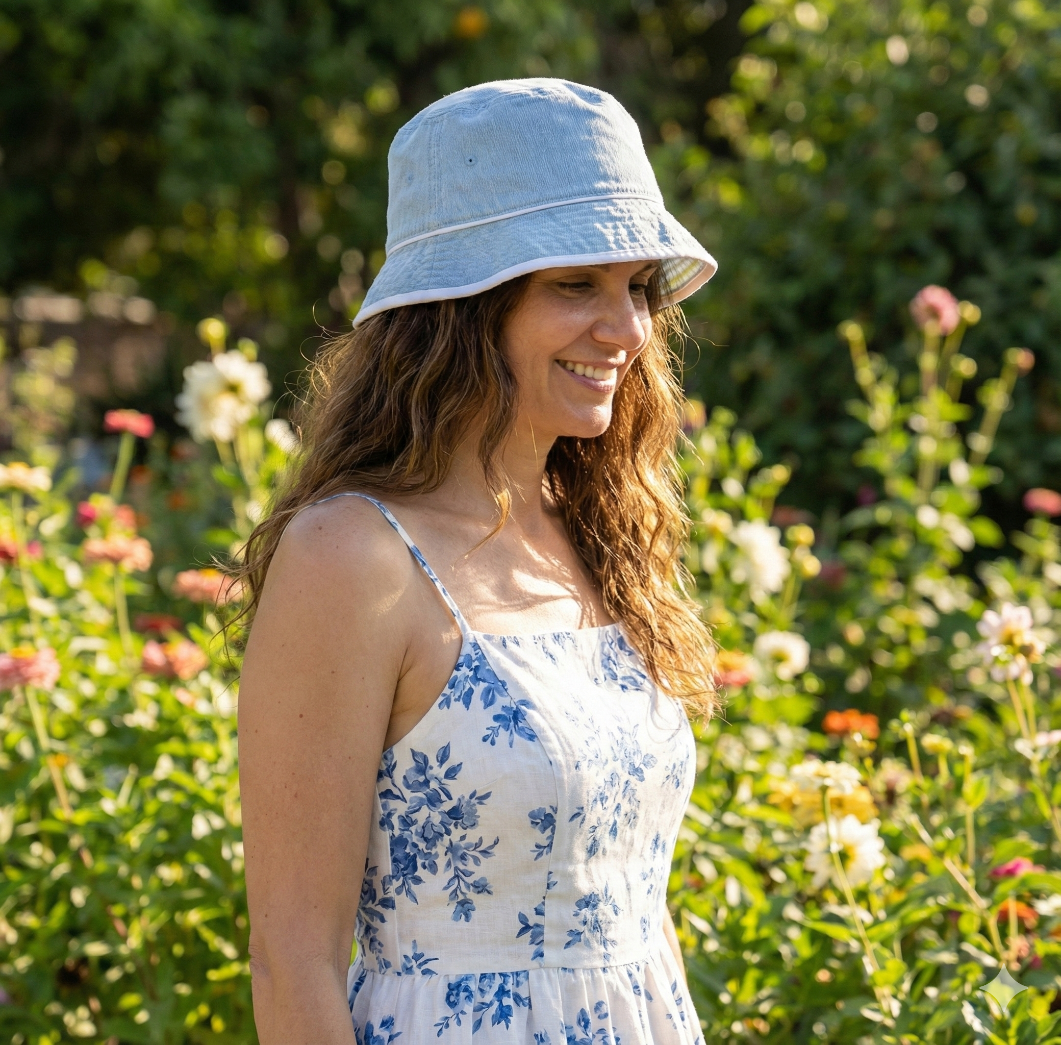 Sombrero Pescador Celeste