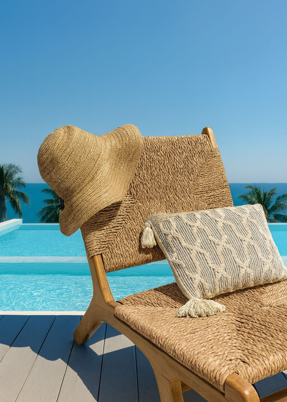 Sombrero Playero Yute Beige