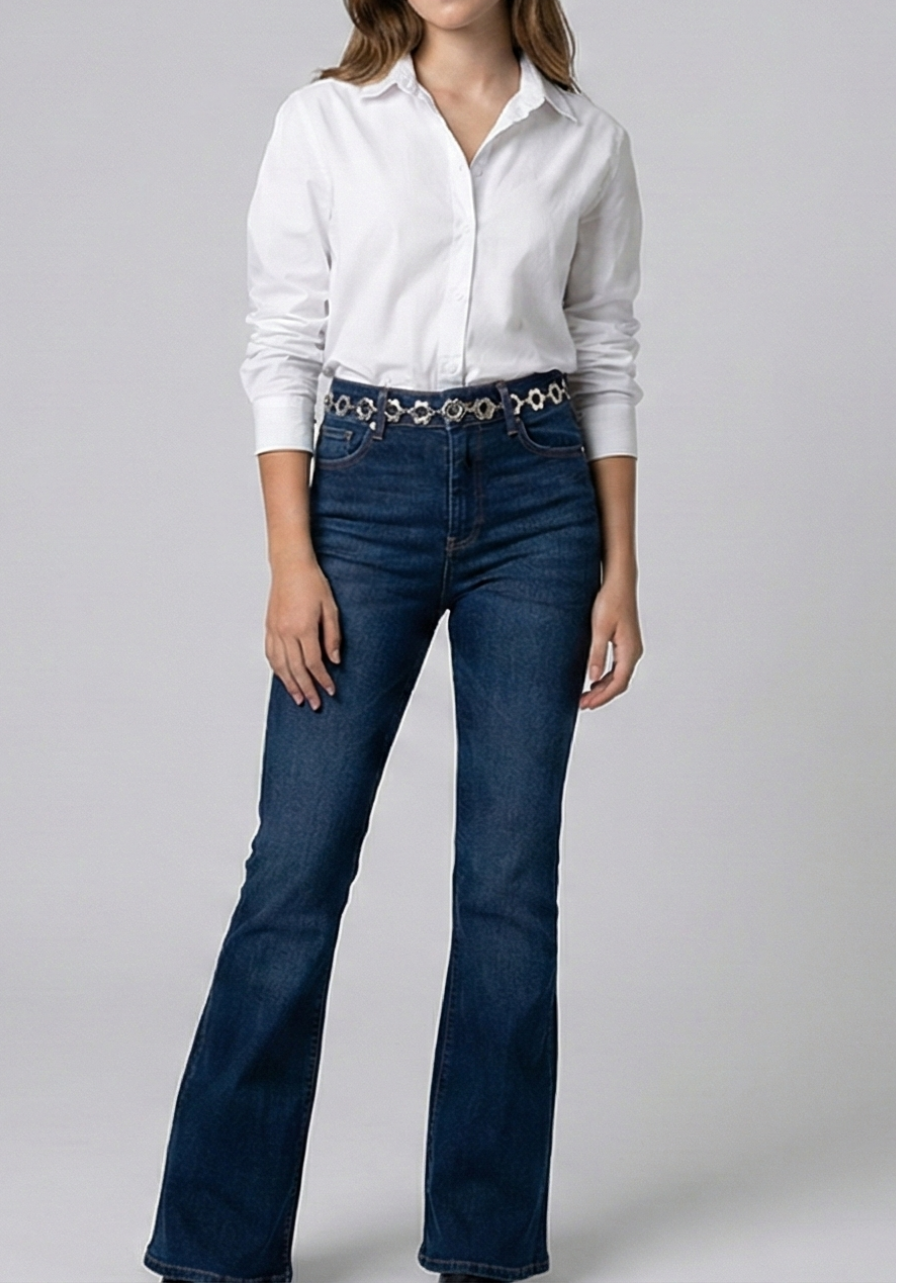 Cadena Plateada con Eslabones