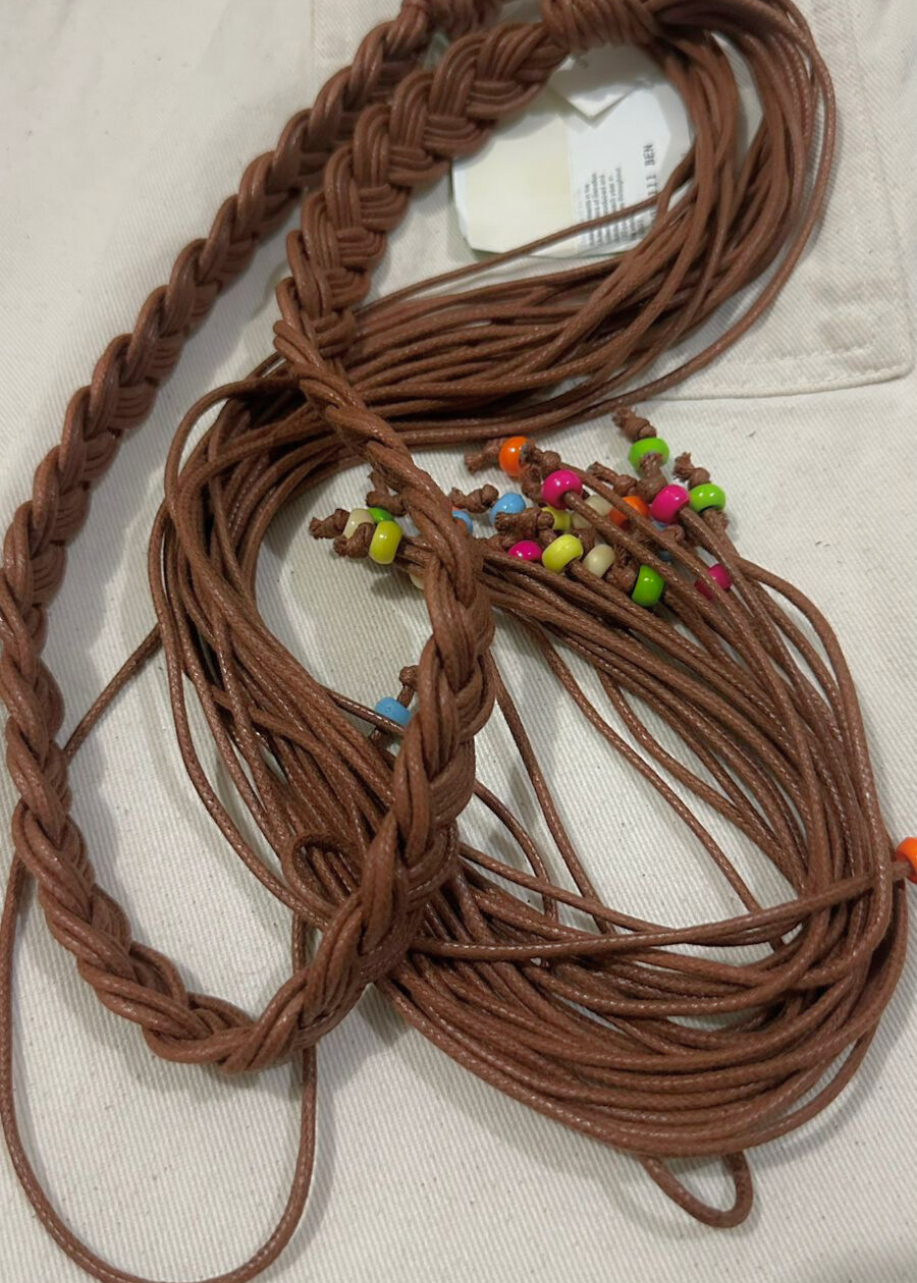 Cinturón Trenzado Boho Café